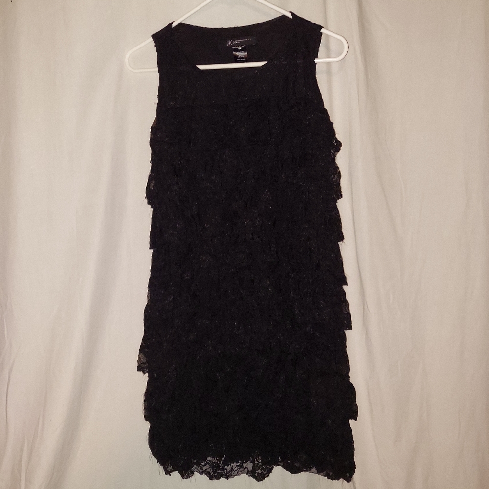 INC Black Multi Layer prom dress